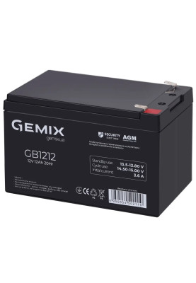 Батарея для ДБЖ 12В 12Ач Gemix GB1212 151х98х95 мм AGM