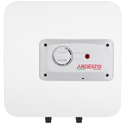 Водонагрівач Ardesto 15/3 (3100841), White, 1200W, 15л, мокрий ТЕН, вертикальний, керування механічне, над мийкою, прямокутний, подача води зверху, терморегулятор, захист від перегріву, індикатор роботи, 36x32.7x36см