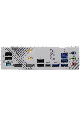 Материнська плата LGA1700, ASRock Z790 Pro RS WiFi, Z790, 4xDDR5, Int.Video(CPU), 8xSATA3, 4xM.2, 1xPCI-E 16x 5.0, 1xPCI-E 16x 4.0, 2xPCI-E 1x 3.0, 1xM.2 (Key E), ALC897, RTL8125BG, 9xUSB3.2/8xUSB2.0, HDMI/DP/Type-C, WiFi 6E, Bluetooth 5.3, CrossFire, ATX