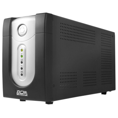 Джерело безперебійного живлення PowerCom Imperial IMP-1025AP Schuko Black, 1025 ВА, 615 Вт, лінійно-інтерактивний, AVR, 3 розеткi Schuko, захист RJ45