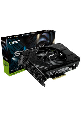 Відеокарта GeForce RTX 4060, Palit, StormX, 8Gb GDDR6, 128-bit, HDMI/3xDP, 2460/17000 MHz, 8-pin (NE64060019P1-1070F)
