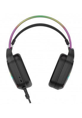 Навушники Canyon GH-9A "Darkless", Black, 2x3.5 мм, мікрофон, динаміки 50 мм, RGB підсвічування, 32 Ом, 100 дБ, 2 м (CND-SGHS9A)