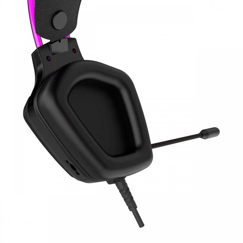 Навушники Canyon GH-9A "Darkless", Black, 2x3.5 мм, мікрофон, динаміки 50 мм, RGB підсвічування, 32 Ом, 100 дБ, 2 м (CND-SGHS9A)