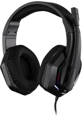 Навушники 2E HG315 7.1 GAMING, Black, USB, мікрофон, динаміки 50 мм, підтримка звука 7.1, RGB підсвічування, 32 Ом, 2 м (2E-HG315BK-7.1)