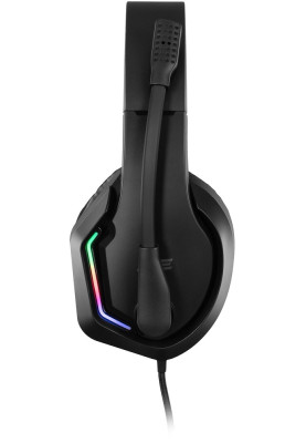 Навушники 2E HG315 7.1 GAMING, Black, USB, мікрофон, динаміки 50 мм, підтримка звука 7.1, RGB підсвічування, 32 Ом, 2 м (2E-HG315BK-7.1)