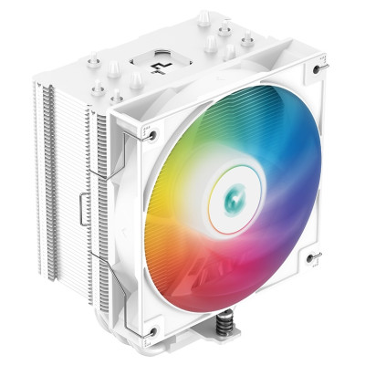 Кулер для процесора Deepcool AG500 ARGB, White, алюміній та мідні теплові трубки, 1x120 мм ARGB, для Intel 1700/1200/115x, AMD AM5/AM4, висота 155 мм (R-AG500-WHANMN-G)