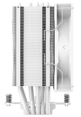 Кулер для процесора Deepcool AG500 ARGB, White, алюміній та мідні теплові трубки, 1x120 мм ARGB, для Intel 1700/1200/115x, AMD AM5/AM4, висота 155 мм (R-AG500-WHANMN-G)
