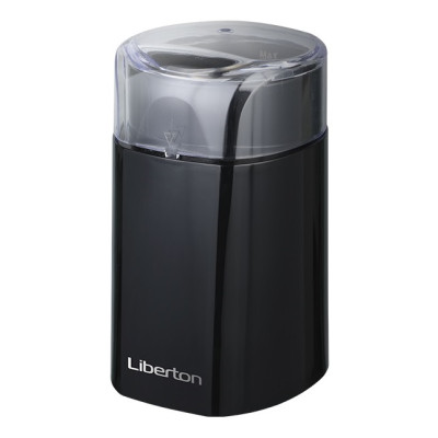 Кавомолка Liberton LCG-2300, Black, 150Вт, 60 г, імпульсний режим, блокування включення при знятій кришці, пластиковий корпус, ніж з нержавіючої сталі