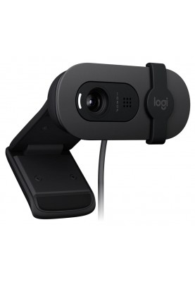 Веб-камера Logitech Brio 105 Business, Graphite, 1920x1080 / 30 fps, фіксований фокус, мікрофон, кут огляду 58°, RightLight 2, USB, 1 м (960-001592)