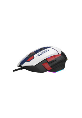 Миша A4Tech W95 Max "Bloody", Sports Navy, USB, оптична (сенсор MAX BC3332-A), 100-12 000 cpi, 10 кнопок (8 програмованих), вбудована пам'ять, RGB підсвічування, перемикачі більше 50 млн. натискань, ніжки X'Glide, 1.8 м