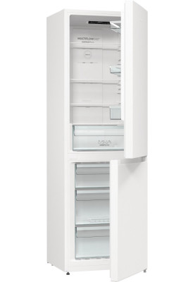 Холодильник Gorenje NRKE62W, White, двокамерний, No Frost, загальний корисний об'єм 300L, корисний об'єм 204L/96L, електронне керування, швидка заморозка, Е, 185x59,2x60см