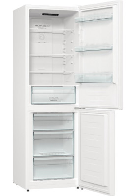Холодильник Gorenje NRKE62W, White, двокамерний, No Frost, загальний корисний об'єм 300L, корисний об'єм 204L/96L, електронне керування, швидка заморозка, Е, 185x59,2x60см