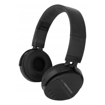 Навушники бездротові Esperanza Shona, Black, Bluetooth 5.0, мікрофон, 300 mAh (до 7 годин), microUSB (EH217K)