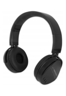 Навушники бездротові Esperanza Shona, Black, Bluetooth 5.0, мікрофон, 300 mAh (до 7 годин), microUSB (EH217K)