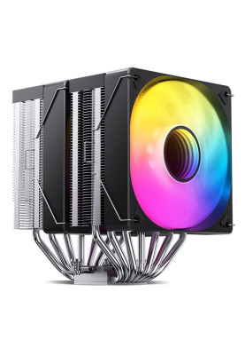 Кулер для процесора Jonsbo CR-3000 ARGB, Black, алюміній/мідь, 2x120 мм, PWM, для Intel 115x/1200/1700, AMD AMx/FMx, до 260W TDP, 160 мм
