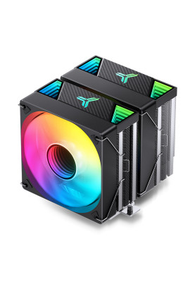 Кулер для процесора Jonsbo CR-3000 ARGB, Black, алюміній/мідь, 2x120 мм, PWM, для Intel 115x/1200/1700, AMD AMx/FMx, до 260W TDP, 160 мм