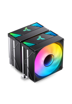 Кулер для процесора Jonsbo CR-3000 ARGB, Black, алюміній/мідь, 2x120 мм, PWM, для Intel 115x/1200/1700, AMD AMx/FMx, до 260W TDP, 160 мм