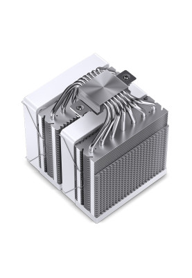 Кулер для процесора Jonsbo CR-3000 ARGB, White, алюміній/мідь, 2x120 мм, PWM, для Intel 115x/1200/1700, AMD AMx/FMx, до 260W TDP, 160 мм