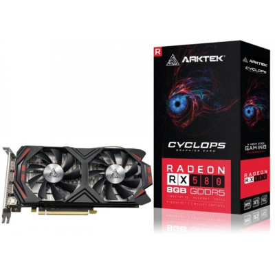 Відеокарта Radeon RX 580, Arktek, 8Gb GDDR5, 256-bit, HDMI/3xDP, 1244/8000 MHz, 6-pin (AKR580D5S8GH1)