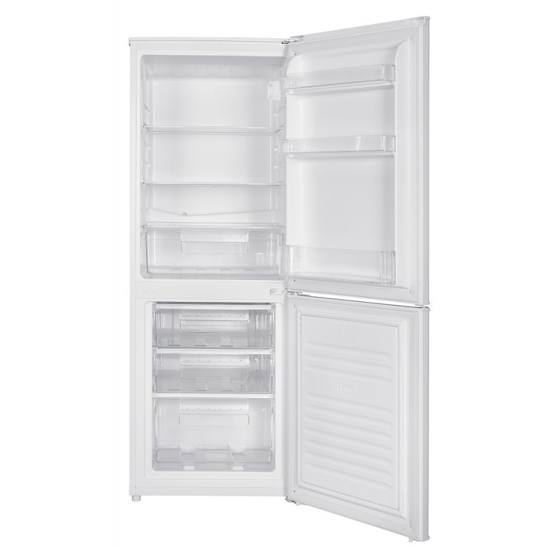 Холодильник Holmer HTF-055D, White, двокамерний, нижня мор. камера, загальний об'єм 223L, корисний об'єм 145L/68L, механічне керування, А+, 151х55х57см