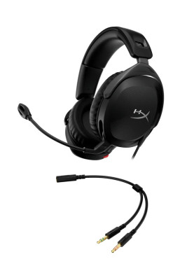 Навушники HyperX Cloud Stinger 2, Black, 3.5 мм, мікрофон з шумопоглинанням, динаміки 50 мм, вбудований регулятор гучності (519T1AA)