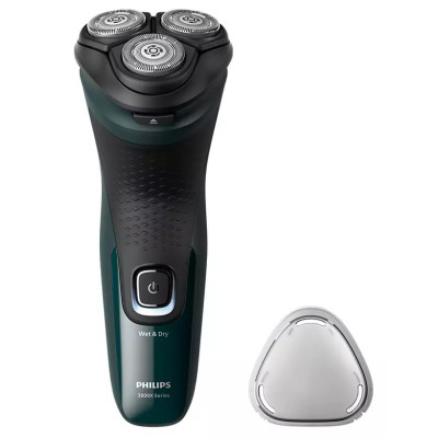 Електробритва Philips X3002/00 Shaver 3000X, Black, роторна, сухе та вологе гоління, 3 головки, чистка під струменем води, леза PowerCut, гнучкі головки 4D, акумулятор/мережа