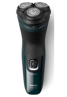 Електробритва Philips X3002/00 Shaver 3000X, Black, роторна, сухе та вологе гоління, 3 головки, чистка під струменем води, леза PowerCut, гнучкі головки 4D, акумулятор/мережа