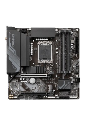 Материнська плата LGA1700, Gigabyte B760M GAMING X AX, B760, 4xDDR5, Int.Video(CPU), 4xSATA3, 2xM.2, 1xPCI-E 4.0 x16, 1xPCI-E 3.0 x16, Realtek 7.1, RTL8125BG, WiFi 6E, Bluetooth 5.3, 6xUSB3.2/9xUSB2.0, HDMI/DP, MicroATX