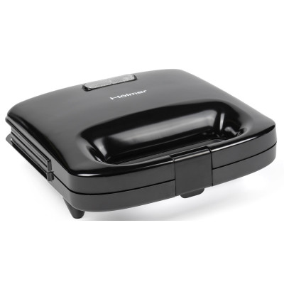 Мультимейкер Holmer HCG-134SM, Black, 800W, 4 панелі: гриль; віденські вафлі, горішки, сендвічі, розмір панелей 21,6х12см, захист від перегріву, індикатор нагріву