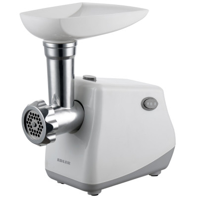 М'ясорубка Edler EDMG-1008, White, 1200W, диск для подрібнення 5мм, насадка для ковбасок, реверс, захист від перегріву
