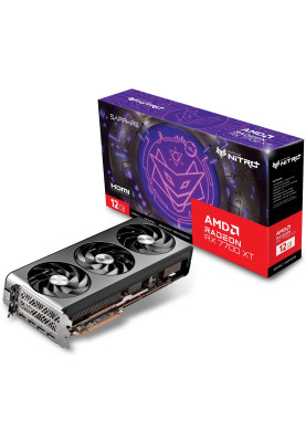 Відеокарта Radeon RX 7700 XT, Sapphire, NITRO+, 12Gb GDDR6, 192-bit, 2xHDMI/2xDP, 2599/18000 MHz, 2x8-pin (11335-02-20G)