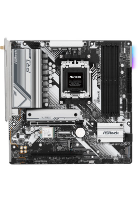 Материнська плата AM5 ASRock B650M Pro RS WiFi, B650, 4xDDR5, Int.Video (CPU), 4xSATA3, 2xM.2, 1xPCI-E 4.0 x16, 1xPCI-E 3.0 x16, ALC897, 1xM.2 (Key E), RTL8125BG, WiFi 6E, Bluetooth 5.2, 9xUSB3.2/8xUSB2.0, HDMI/DP, CrossFire, MicroATX
