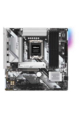 Материнська плата LGA1700, ASRock B760M Pro RS, B760, 4xDDR5, Int.Video(CPU), 4xSATA3, 3xM.2, 1xPCI-E 5.0 x16, 1xPCI-E 3.0 x16, 1xM.2 (Key E), ALC897, RTL8125BG, 7xUSB3.2/6xUSB2.0, HDMI/DP, CrossFire, MicroATX