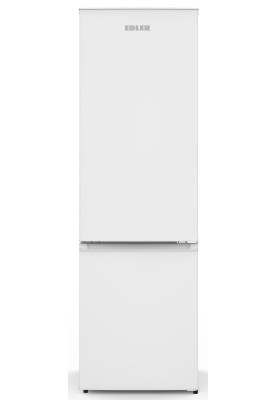 Холодильник Edler ED-358DBW, White, двокамерний, з нижньою мор. камерою, загальний об'єм 273L, корисний об'єм 202L/71L, електронний контроль температури, A+, режим "відпустка", 178x55x58.6см