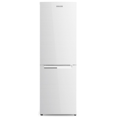 Холодильник Edler ED-405DBW, White, двокамерний, з нижньою мор. камерою,загальний об'єм 287L, корисний об'єм 198L/89L, електронний контроль температури, A+, режим "відпустка", 185x60x60см