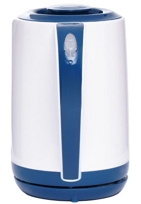 Електрочайник Edler EK4520 Blue, 2200W, 2.5л, дисковий, пластиковий корпус, індикатор рівня води, захист від перегріву, захист від кипіння без води, знімний фільтр від накипу