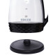 Електрочайник Edler EK5520, Black, 1500W, 1.8л, скло+пластик, дисковий, індикатор рівня води, підсвічування, захист від перегріву, захист від кипіння без води