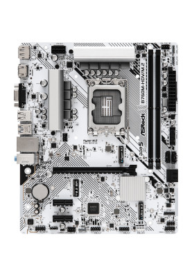 Материнська плата LGA1700, ASRock B760M-HDV/M.2, B760, 2xDDR5, Int.Video(CPU), 4xSATA3, 2xM.2, 1xPCI-E 4.0 x16, 2xPCI-E 3.0 x1, 1xM.2 (Key E), ALC897, RTL8125BG, 6xUSB3.2/5xUSB2.0, VGA/HDMI/DP, MicroATX