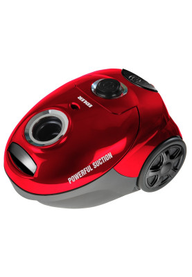 Пилосос Edler ED-1707WT, Red, 1500W, мішковий, об'єм пилезборника 2л, багаторазовий мішок, насадки універсальна щітка підлога/килим, щілинна, 2 пластикові трубки