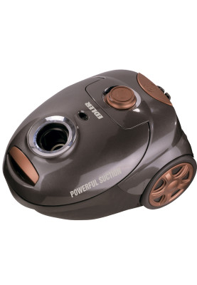 Пилосос Edler ED-1707BR, Brown, 1500W, мішковий, об'єм пилезборника 2л, багаторазовий мішок, насадки універсальна щітка підлога/килим, щілинна, 2 пластикові трубки