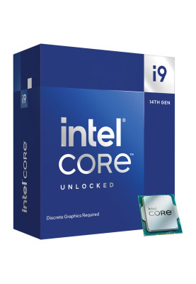 Процесор Intel Core i9 (LGA1700) i9-14900KF, Box, 24x2.4 GHz (Turbo Boost 6.0 GHz, 32 потоки), L3 36Mb Smart Cache, Raptor Lake, 7 nm, TDP 125W, розблокований множник, система охолодження в комплекті не йде (BX8071514900KF)