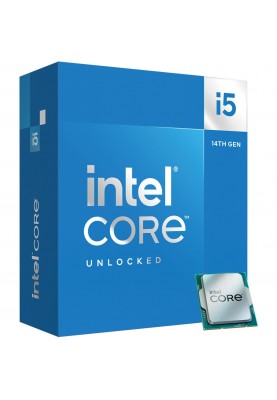 Процесор Intel Core i5 (LGA1700) i5-14600K, Box, 14x2.6 GHz (Turbo Boost 5.3 GHz, 20 потоков), UHD Graphics 770, L3 24Mb Smart Cache, Raptor Lake, 7 nm, TDP 125W, розблокований множник, система охолодження в комплекті не йде (BX8071514600K)