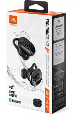 Навушники JBL Endurance Race, Black, Bluetooth, мікрофон, чохол з функцією зарядки, технологія "JBL Deep Bass Sound" (JBLENDURACEBLK)