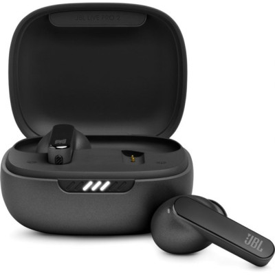 Навушники JBL Live Pro 2, Black, Bluetooth, мікрофон, чохол з функцією зарядки, технологія "JBL Deep Bass Sound" (JBLLIVEPRO2TWSBLK)