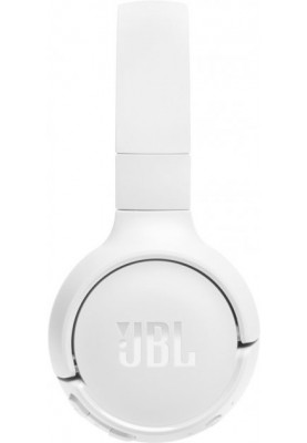 Навушники бездротові JBL Tune 520BT, White, Bluetooth, мікрофон, акумулятор 450 mAh, технологія "Pure Bass", підтримка Siri та Google Now (JBLT520BTWHTEU)