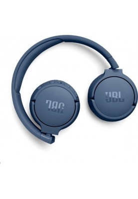 Навушники бездротові JBL Tune 670NC, Blue, Bluetooth, мікрофон, акумулятор 690 mAh, активне шумозаглушення, технологія "Pure Bass", кнопки на чашках навушників (JBLT670NCBLU)