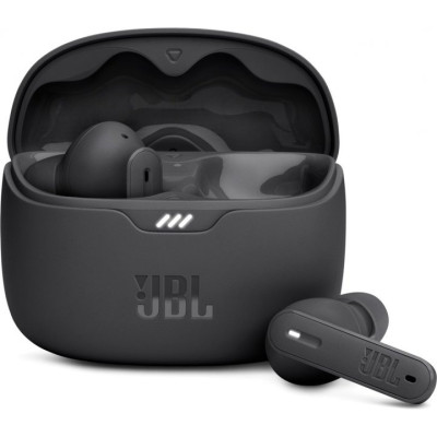 Навушники бездротові JBL Tune Beam, Black, Bluetooth, мікрофон, акумулятор 70 mAh, чохол з функцією зарядки, технологія "JBL Pure Bass Sound" (JBLTBEAMBLK)
