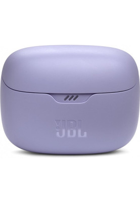 Навушники бездротові JBL Tune Beam, Purple, Bluetooth, мікрофон, акумулятор 70 mAh, чохол з функцією зарядки, технологія "JBL Pure Bass Sound" (JBLTBEAMPUR)