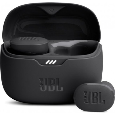 Навушники бездротові JBL Tune Buds, Black, Bluetooth, мікрофон, акумулятор 70 mAh, чохол з функцією зарядки, технологія "JBL Pure Bass Sound" (JBLTBUDSBLK)