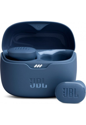 Навушники бездротові JBL Tune Buds, Blue, Bluetooth, мікрофон, акумулятор 70 mAh, чохол з функцією зарядки, технологія "JBL Pure Bass Sound" (JBLTBUDSBLU)